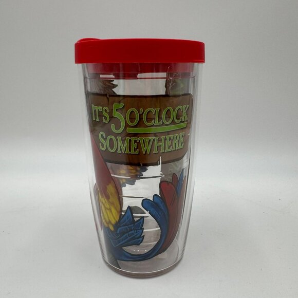 Tervis 16oz "It's 5 O'Clock Somewhere" Margaritaville Cup w/Red Lid NEW - Picture 4 of 6